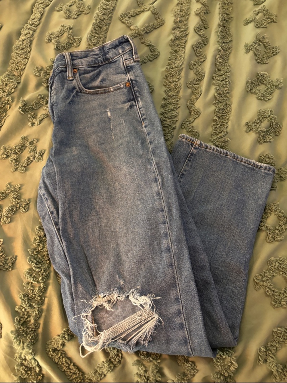 Classic Distressed Women's Blue Jeans